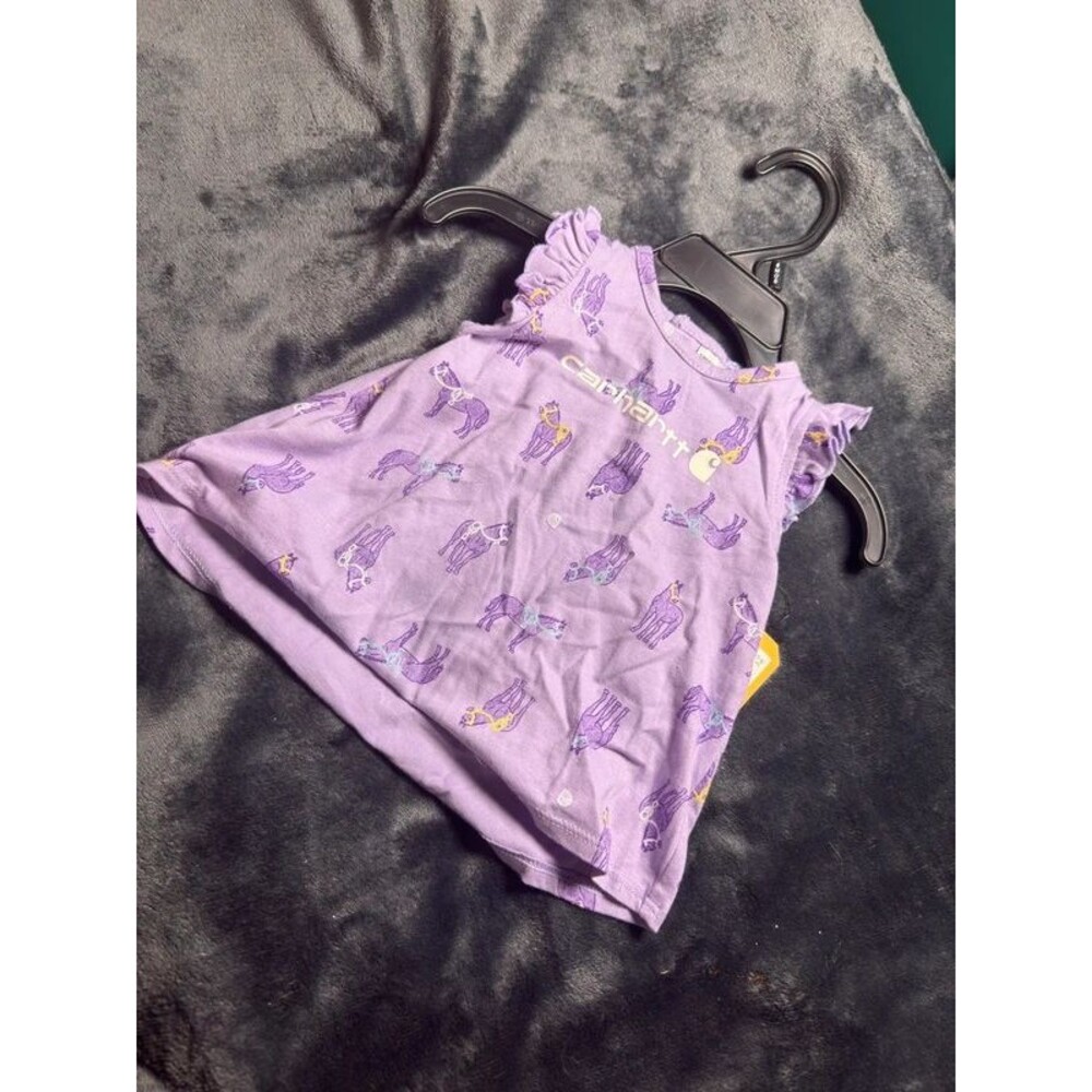 NWT Carhartt Top Girls Purple 3-6 Month